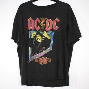 RARE VINTAGE 1990-1991 AC/DC Black Graphic Tee - Men's Short Sleeve Shirt